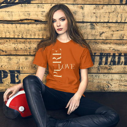 "Pure Love" Modern Typography Shirt – Premium Aesthetic Graphic Tee
