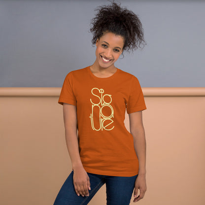 The Signature Tee - Minimalist Typographic Luxury Graphic T-Shirt