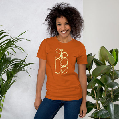 The Signature Tee - Minimalist Typographic Luxury Graphic T-Shirt