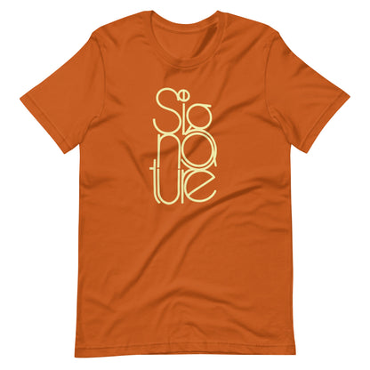 The Signature Tee - Minimalist Typographic Luxury Graphic T-Shirt