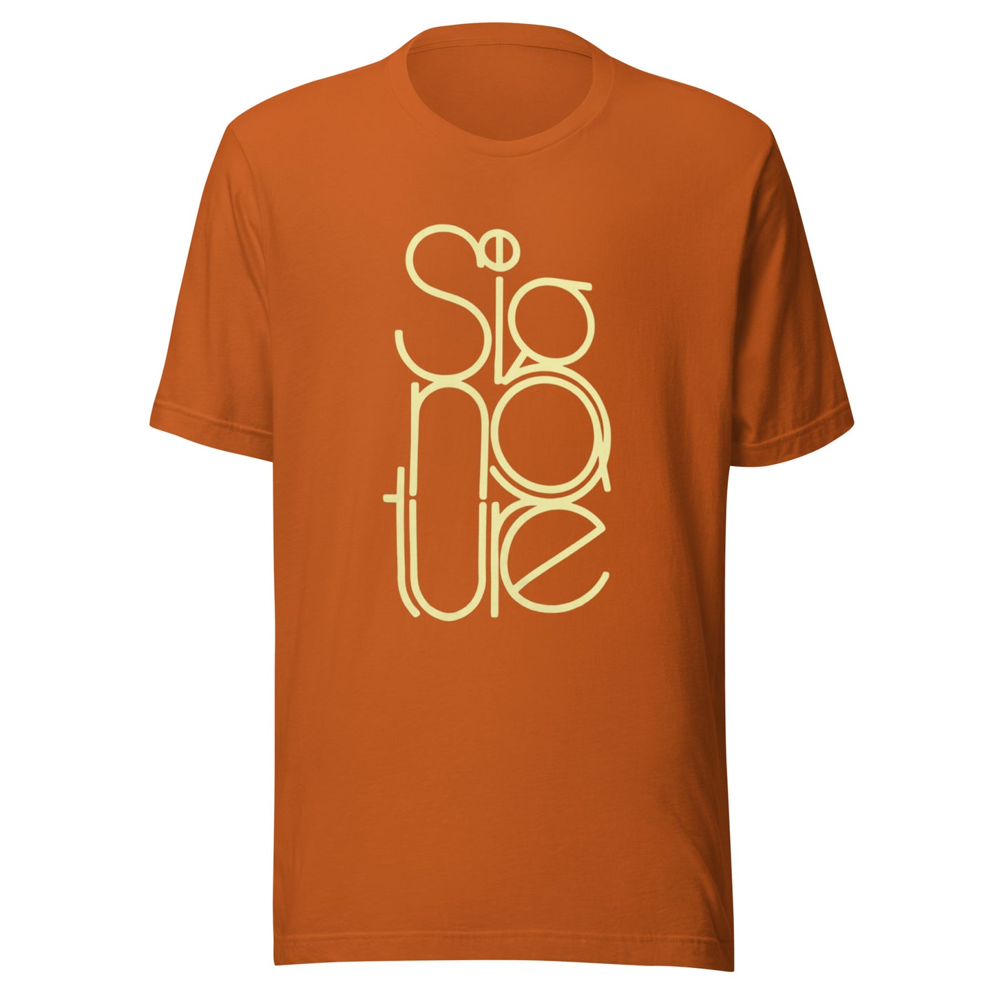 The Signature Tee - Minimalist Typographic Luxury Graphic T-Shirt