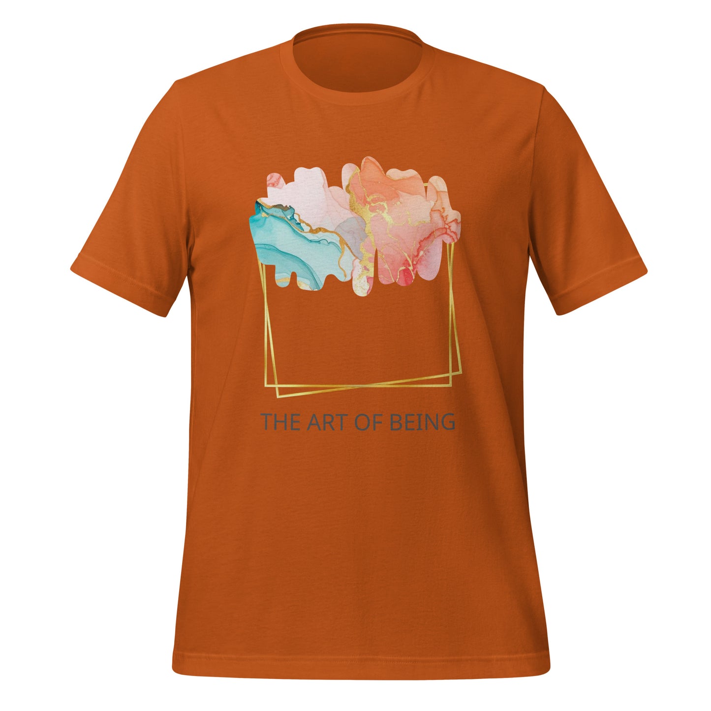 Luxe Abstract Marble Print Tee with Inspirational Quote | Elegant Boho-Chic Top
