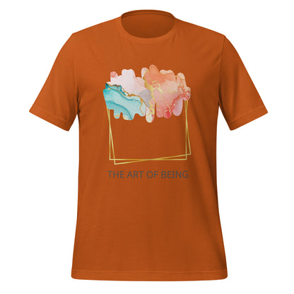 Luxe Abstract Marble Print Tee with Inspirational Quote | Elegant Boho-Chic Top