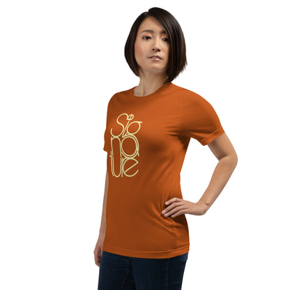 The Signature Tee - Minimalist Typographic Luxury Graphic T-Shirt