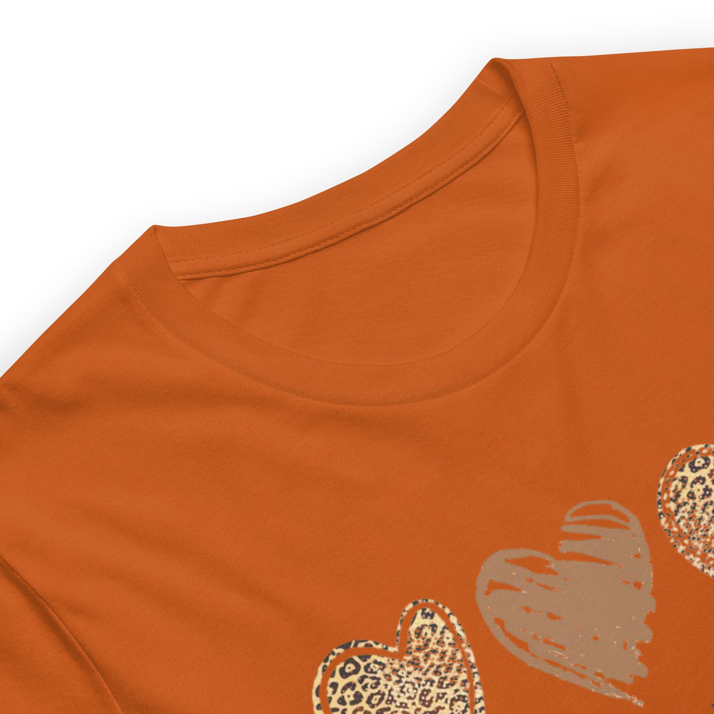 Leopard Heart Graphic Tee - Enjoy Life Everyday Aesthetic Boho T-Shirt - Cozy  Top