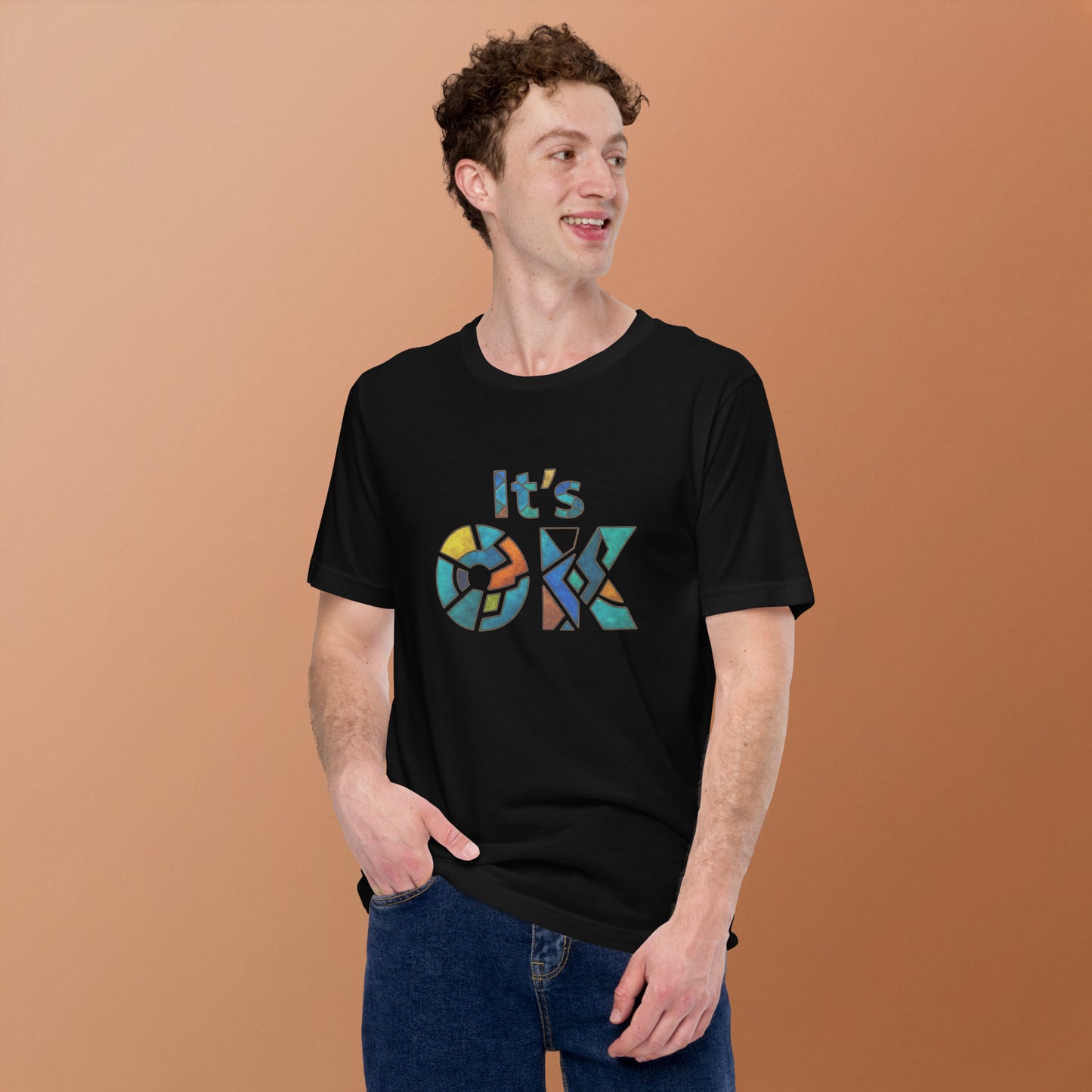 It's OK Mosaic Typography Tee - Premium Men's Casual Comfort Cotton Top