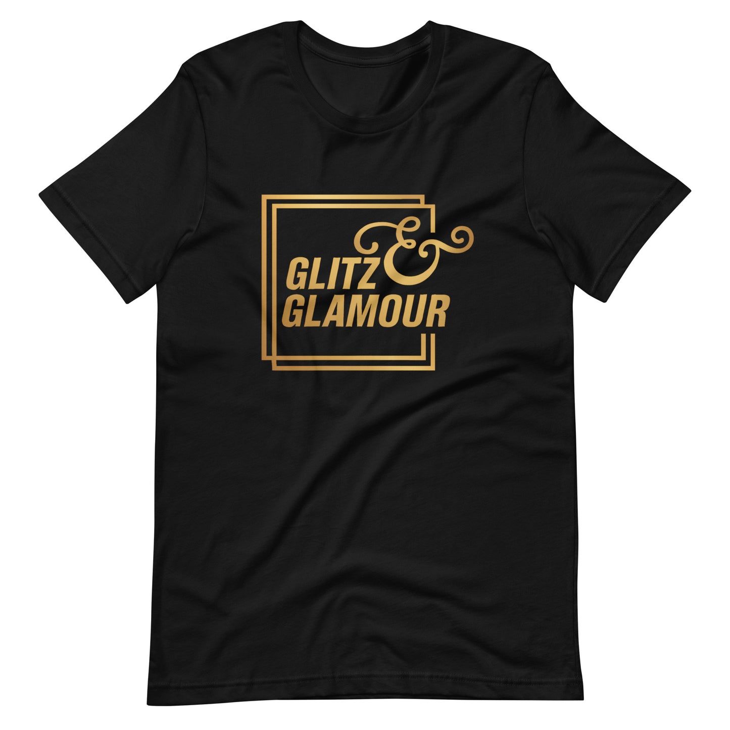 Elyx "Glitz & Glamour" Gold Minimalist Aesthetic Women Graphic Tee