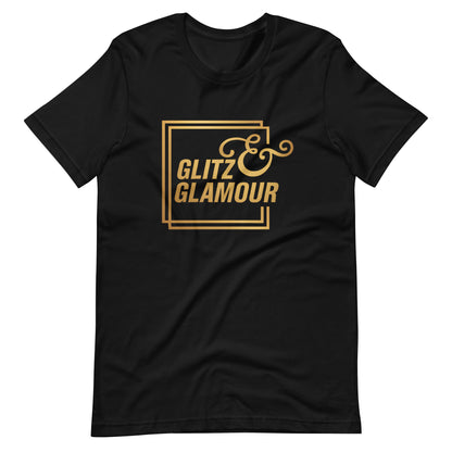 Elyx "Glitz & Glamour" Gold Minimalist Aesthetic Women Graphic Tee