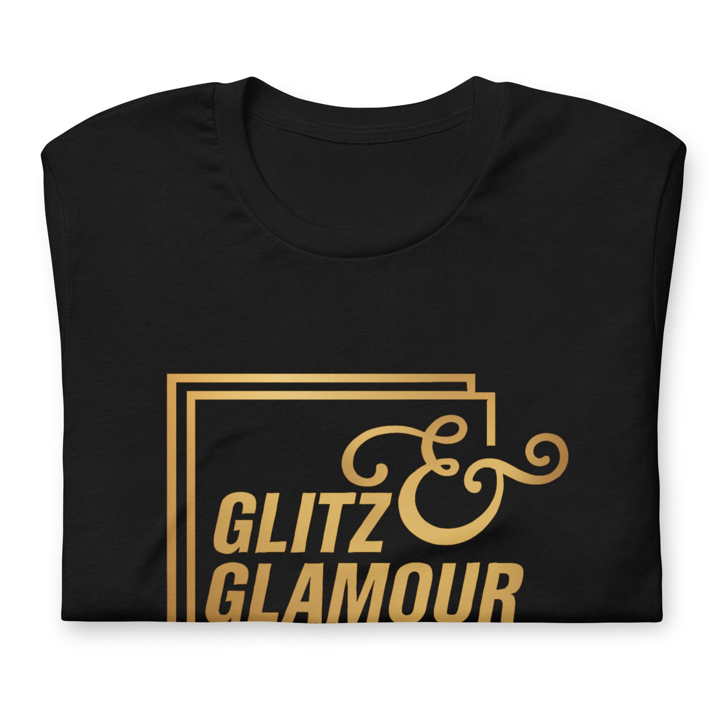 Elyx "Glitz & Glamour" Gold Minimalist Aesthetic Women Graphic Tee