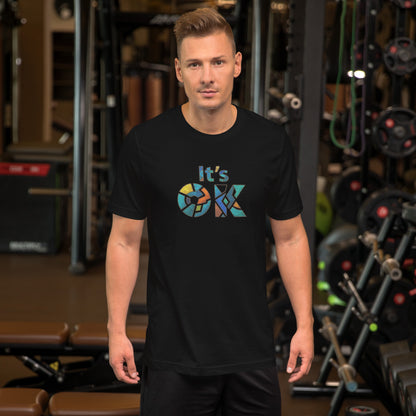 It's OK Mosaic Typography Tee - Premium Men's Casual Comfort Cotton Top