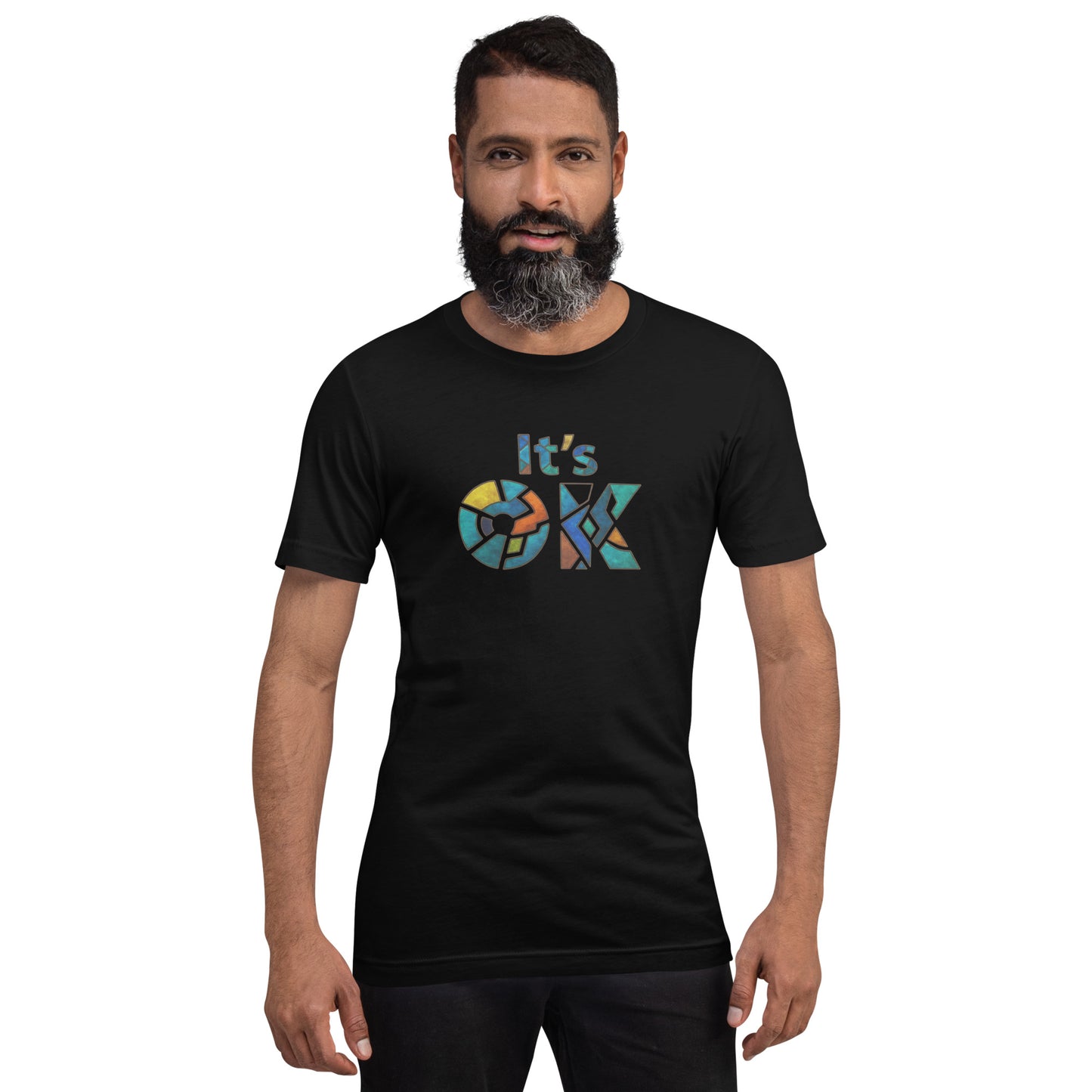 It's OK Mosaic Typography Tee - Premium Men's Casual Comfort Cotton Top