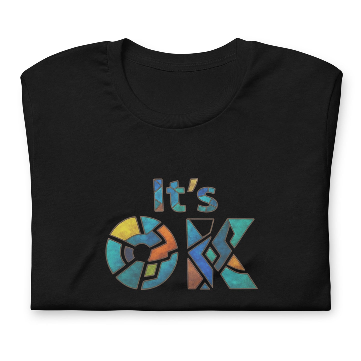 It's OK Mosaic Typography Tee - Premium Men's Casual Comfort Cotton Top