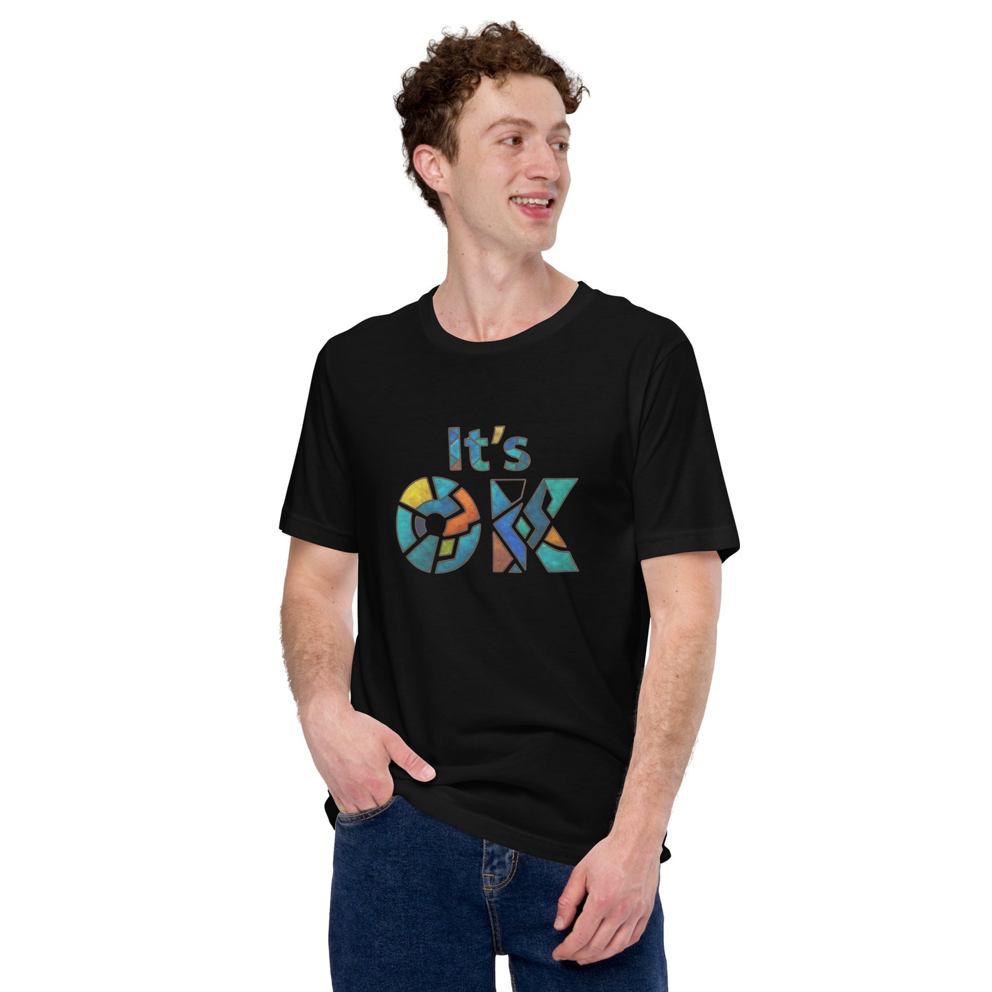 It's OK Mosaic Typography Tee - Premium Men's Casual Comfort Cotton Top