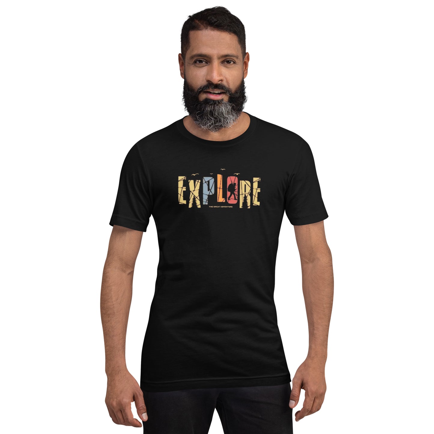 Explore The Great Adventure Graphic Tee - Retro Boho Nature & Hiking T-Shirt