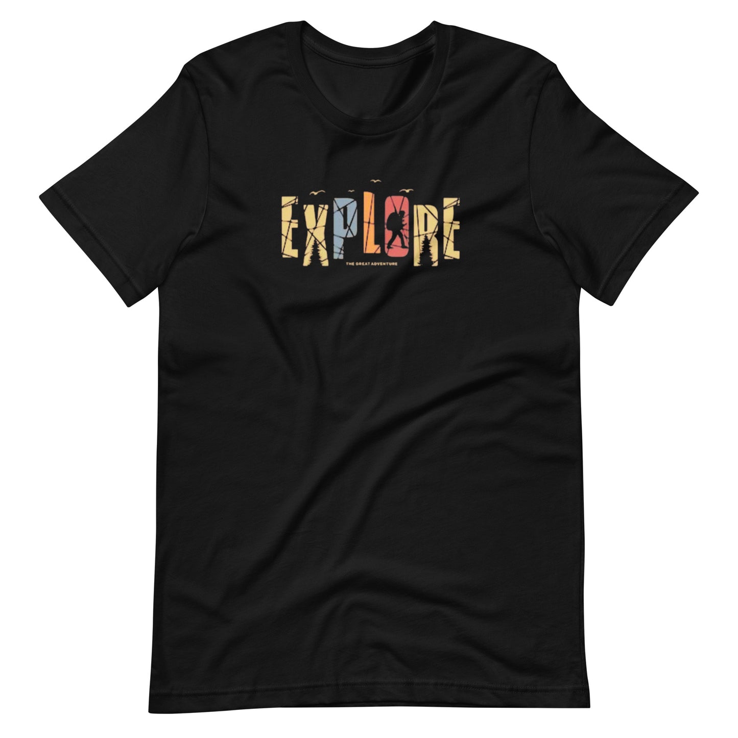 Explore The Great Adventure Graphic Tee - Retro Boho Nature & Hiking T-Shirt