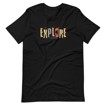 Explore The Great Adventure Graphic Tee - Retro Boho Nature & Hiking T-Shirt