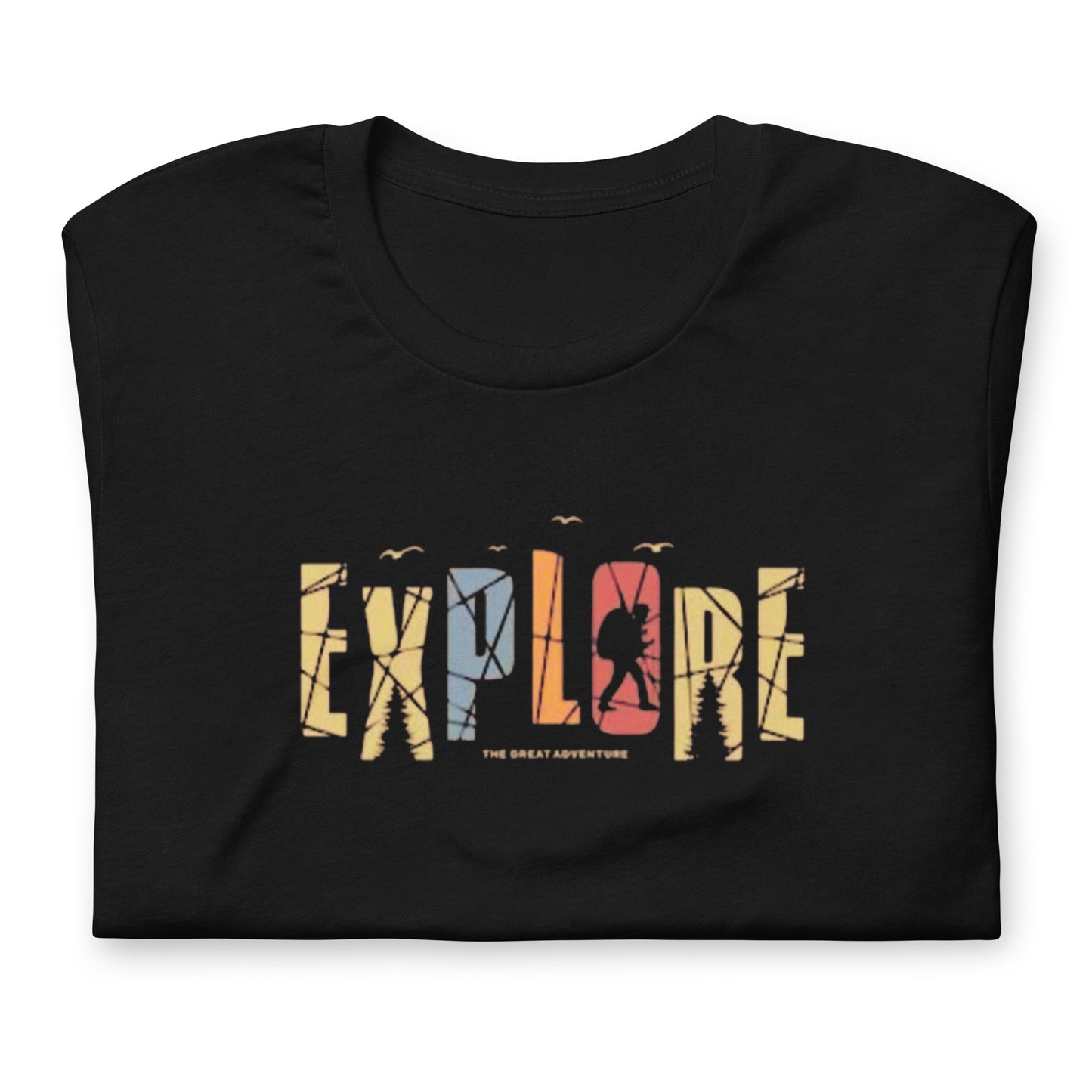 Explore The Great Adventure Graphic Tee - Retro Boho Nature & Hiking T-Shirt