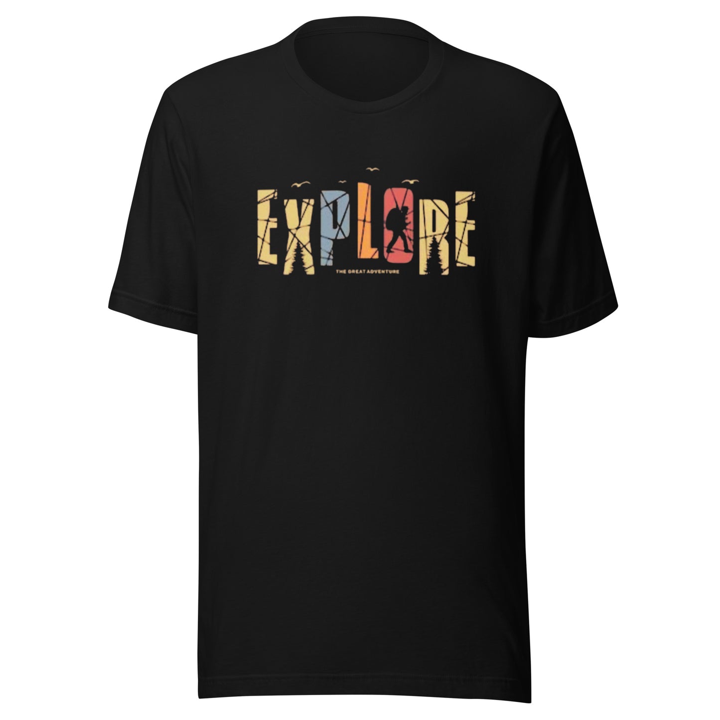 Explore The Great Adventure Graphic Tee - Retro Boho Nature & Hiking T-Shirt