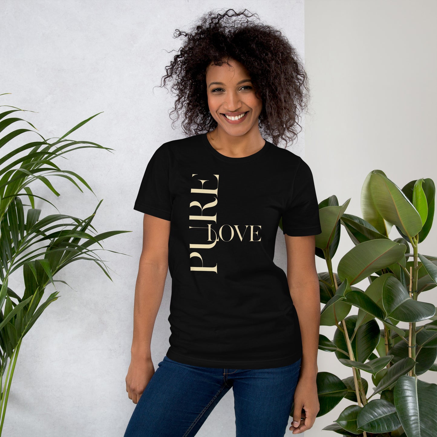 "Pure Love" Modern Typography Shirt – Premium Aesthetic Graphic Tee