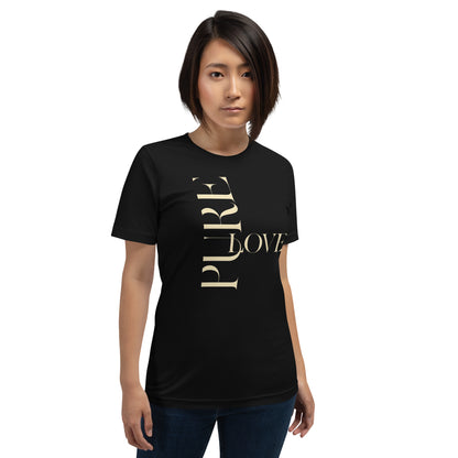 "Pure Love" Modern Typography Shirt – Premium Aesthetic Graphic Tee