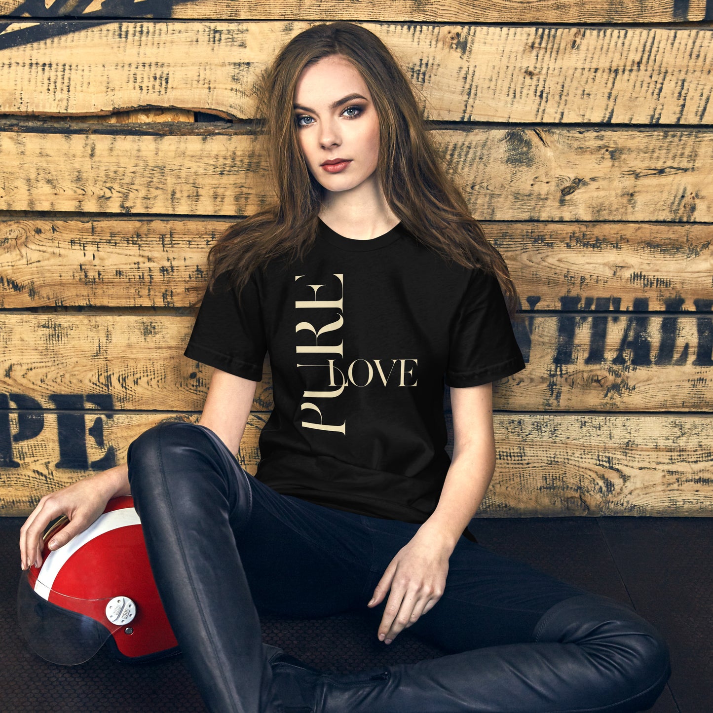 "Pure Love" Modern Typography Shirt – Premium Aesthetic Graphic Tee