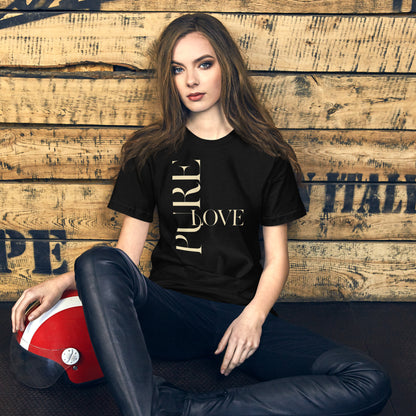 "Pure Love" Modern Typography Shirt – Premium Aesthetic Graphic Tee