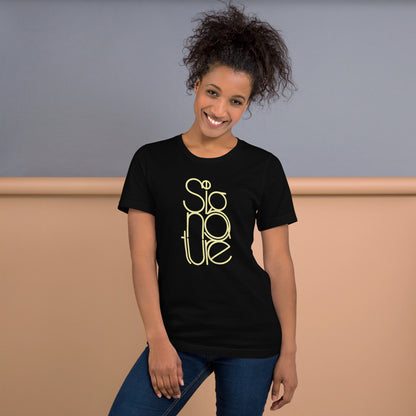 The Signature Tee - Minimalist Typographic Luxury Graphic T-Shirt