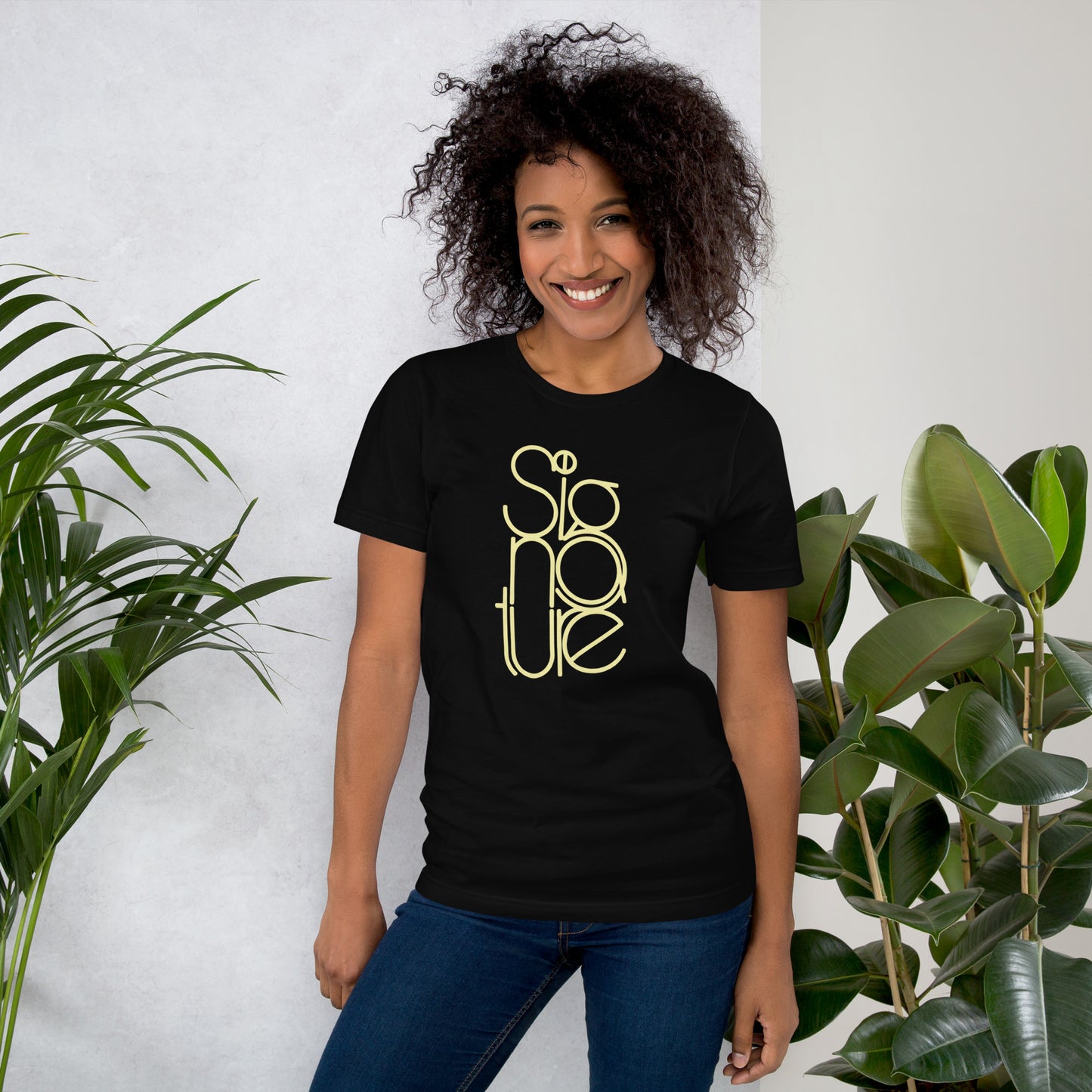 The Signature Tee - Minimalist Typographic Luxury Graphic T-Shirt