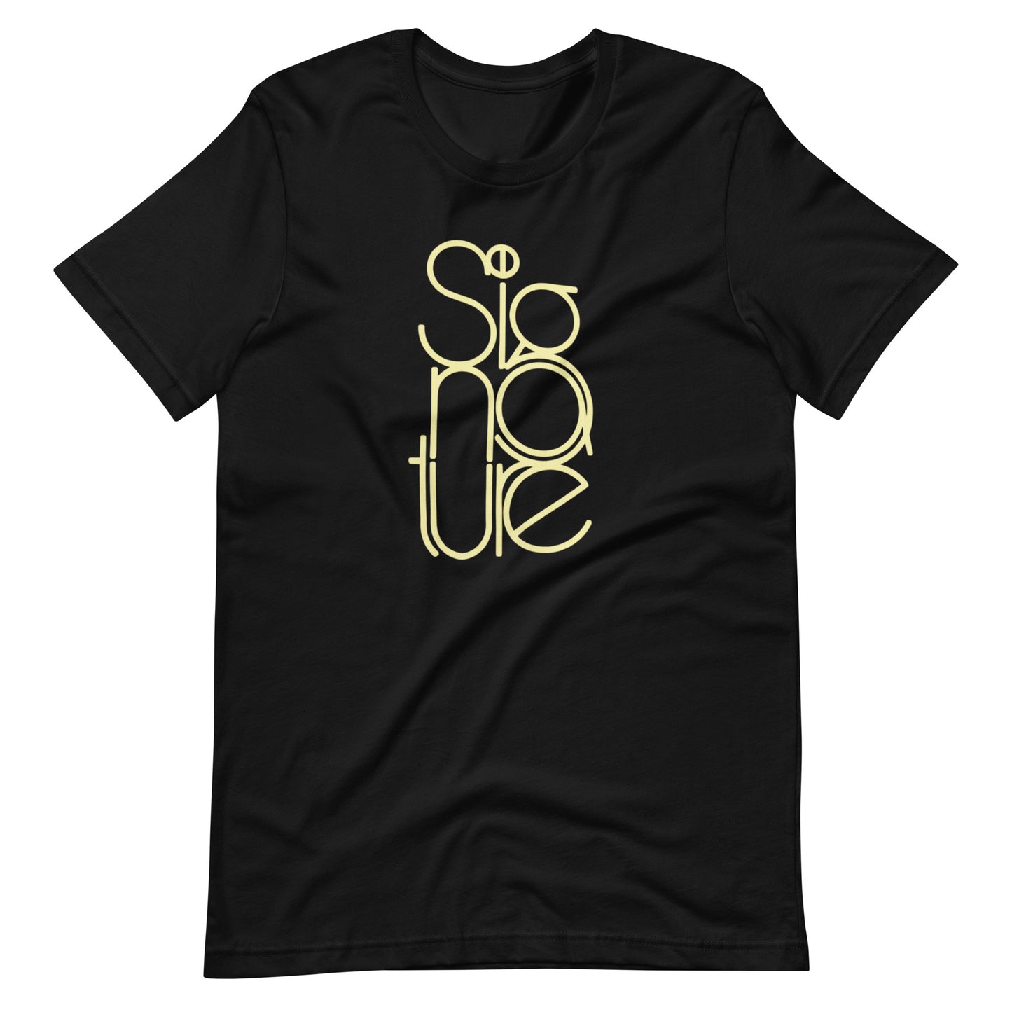 The Signature Tee - Minimalist Typographic Luxury Graphic T-Shirt