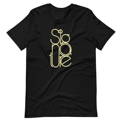 The Signature Tee - Minimalist Typographic Luxury Graphic T-Shirt