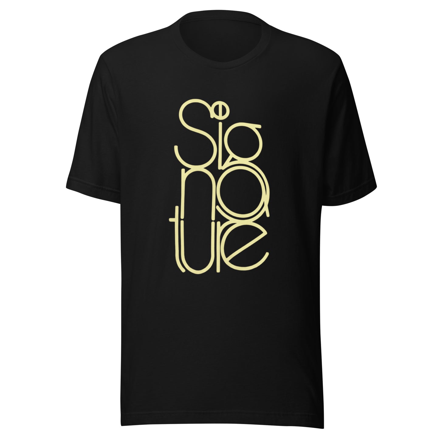 The Signature Tee - Minimalist Typographic Luxury Graphic T-Shirt