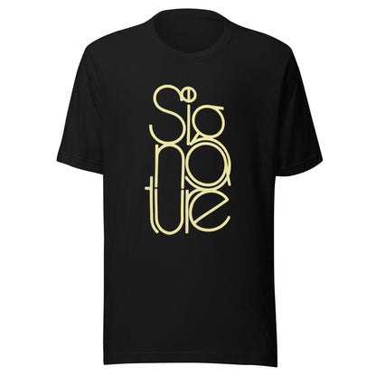 The Signature Tee - Minimalist Typographic Luxury Graphic T-Shirt