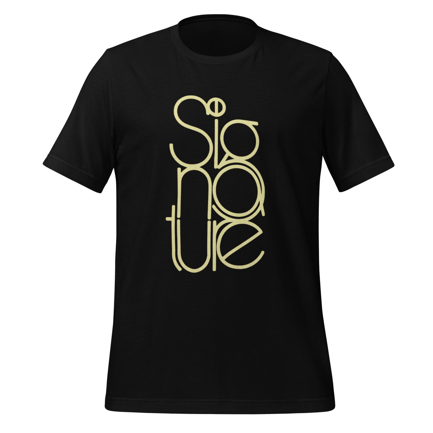 The Signature Tee - Minimalist Typographic Luxury Graphic T-Shirt