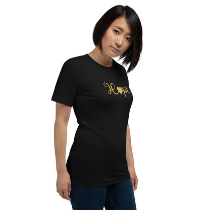 Elyx "Hope" Elegant Calligraphy Tee – Modern Minimalist Collection