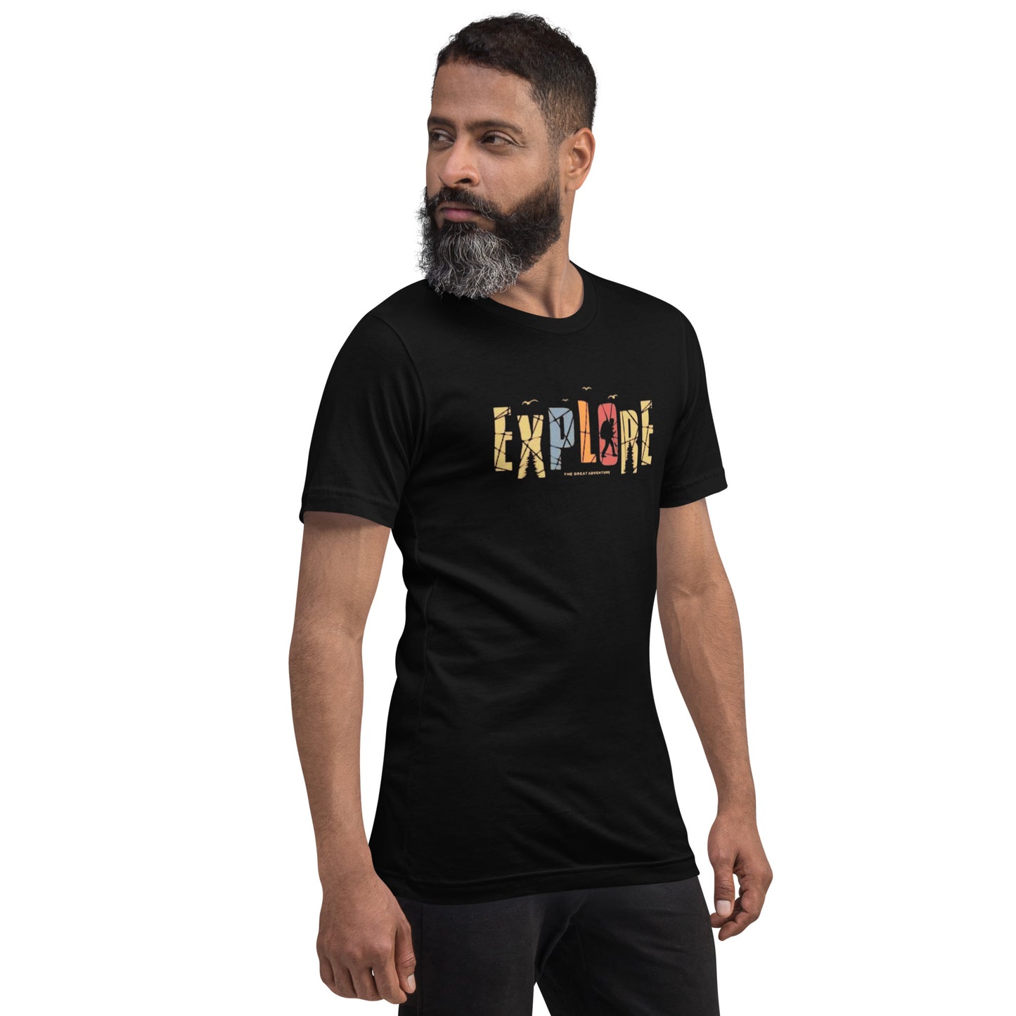 Explore The Great Adventure Graphic Tee - Retro Boho Nature & Hiking T-Shirt