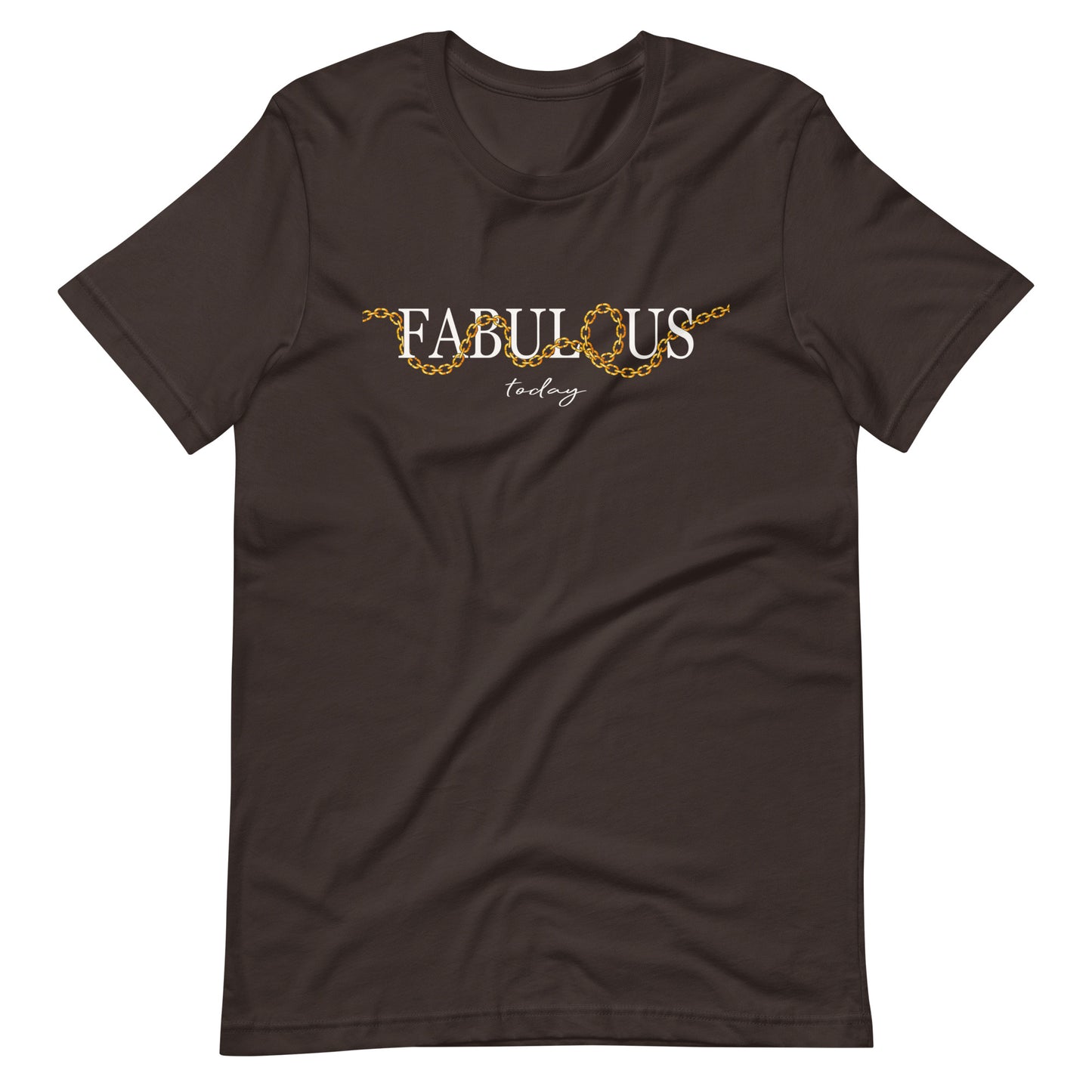 Elyx "Fabulous Today" Golden Chain Graphic Tee - Premium Soft Cotton T-Shirt for Women