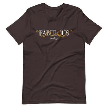 Elyx "Fabulous Today" Golden Chain Graphic Tee - Premium Soft Cotton T-Shirt for Women