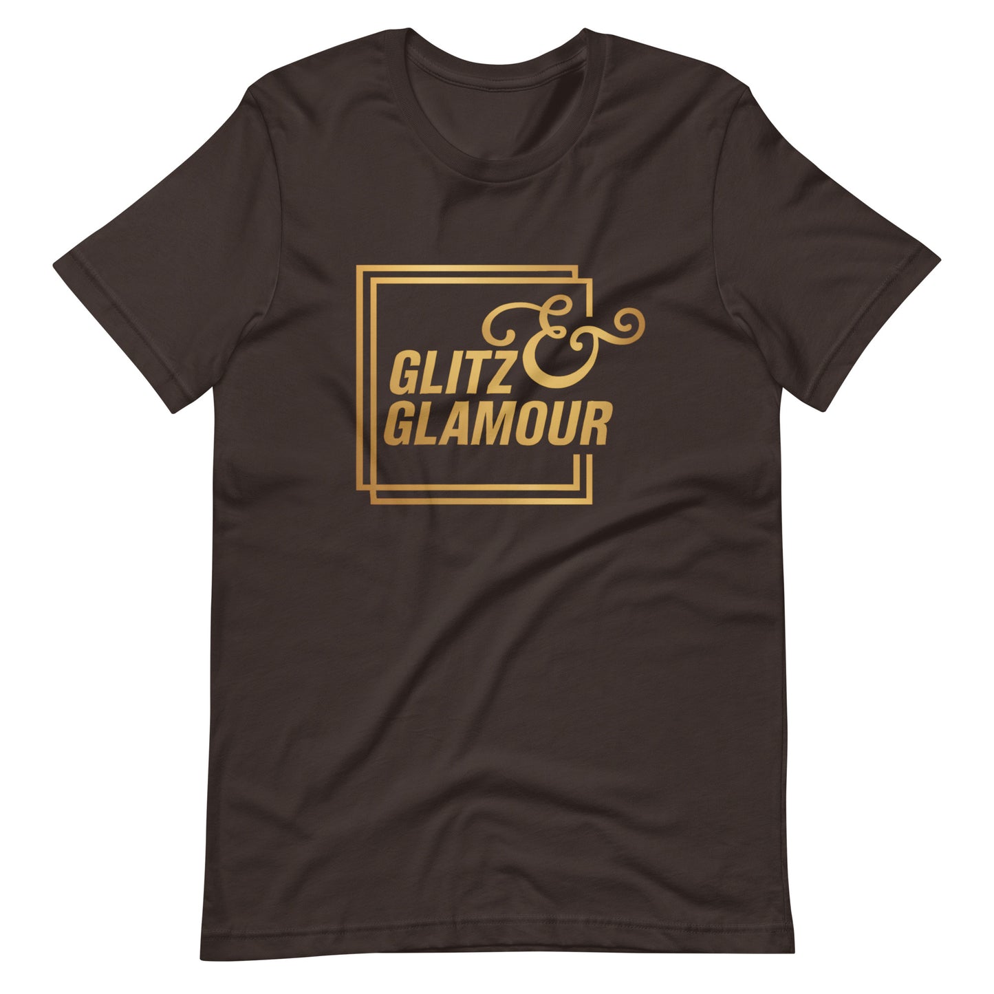 Elyx "Glitz & Glamour" Gold Minimalist Aesthetic Women Graphic Tee