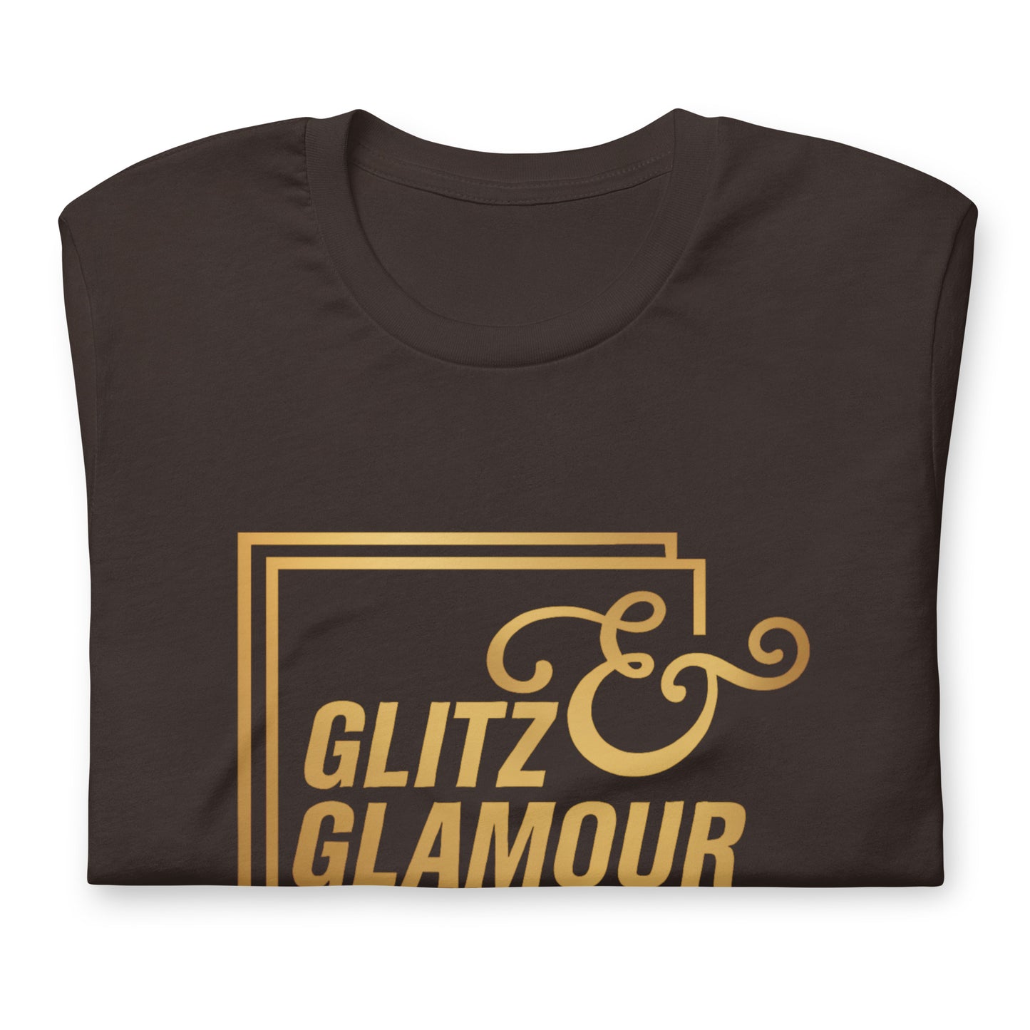 Elyx "Glitz & Glamour" Gold Minimalist Aesthetic Women Graphic Tee
