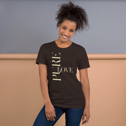 "Pure Love" Modern Typography Shirt – Premium Aesthetic Graphic Tee