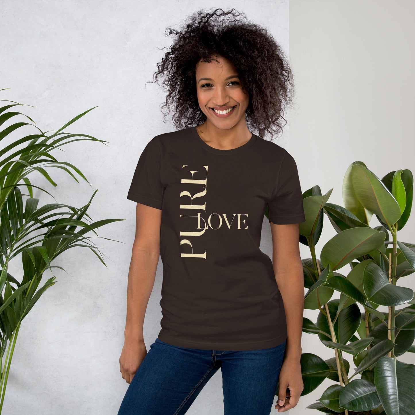 "Pure Love" Modern Typography Shirt – Premium Aesthetic Graphic Tee