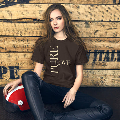 "Pure Love" Modern Typography Shirt – Premium Aesthetic Graphic Tee