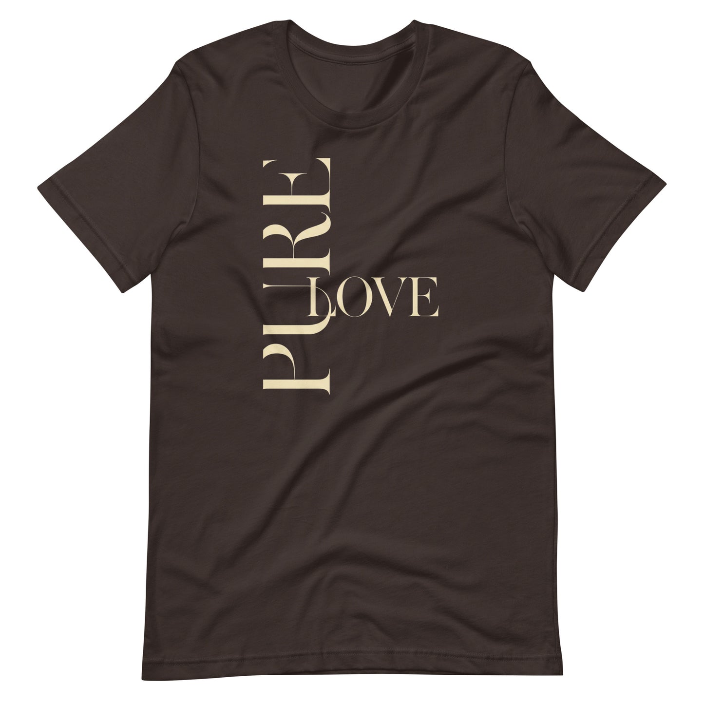 "Pure Love" Modern Typography Shirt – Premium Aesthetic Graphic Tee