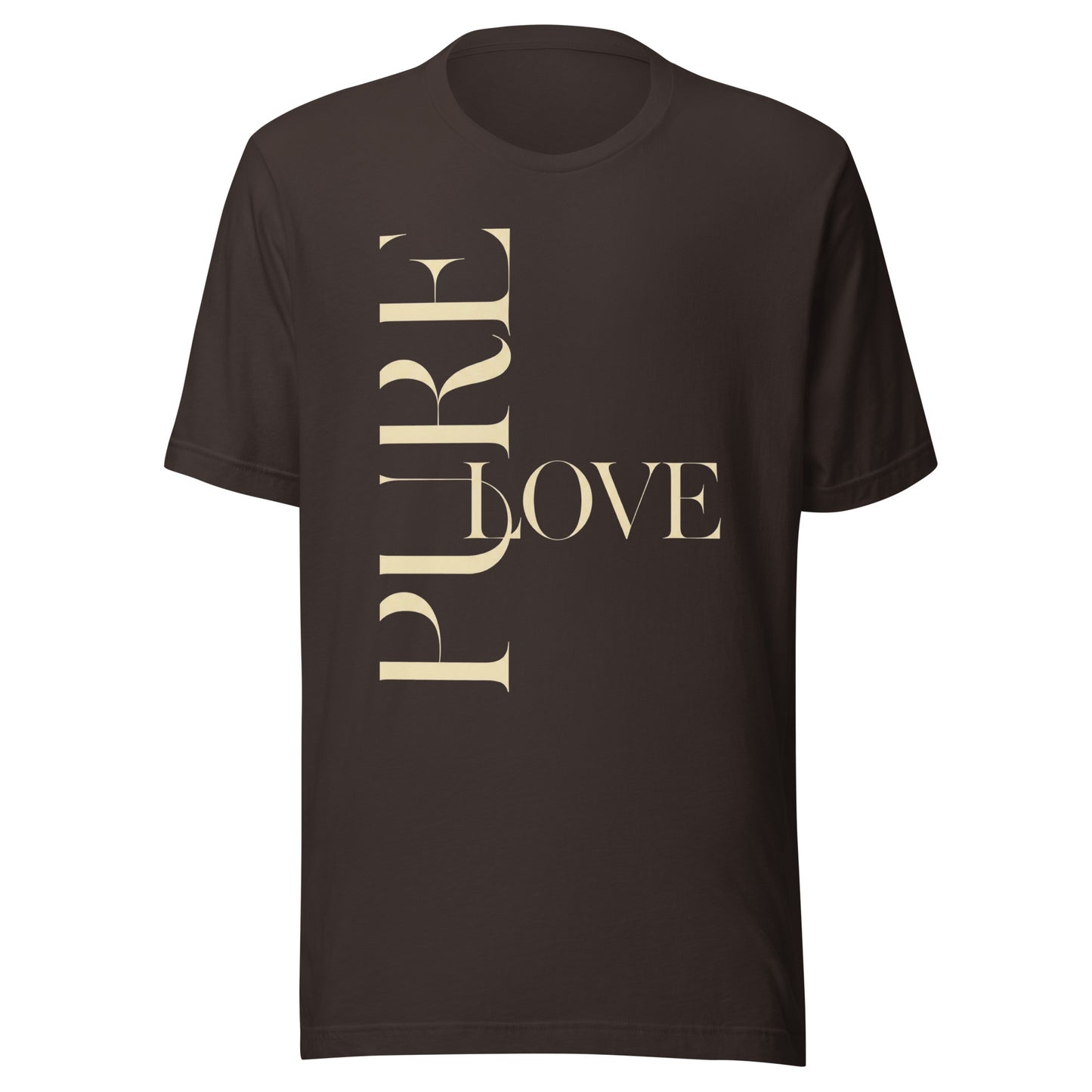 "Pure Love" Modern Typography Shirt – Premium Aesthetic Graphic Tee