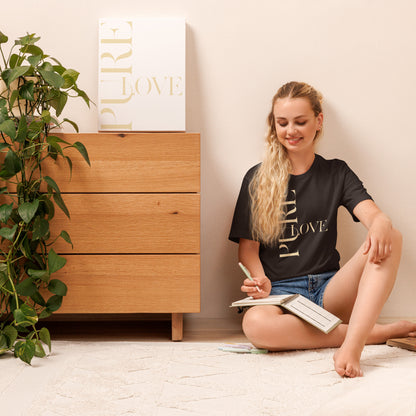 "Pure Love" Modern Typography Shirt – Premium Aesthetic Graphic Tee