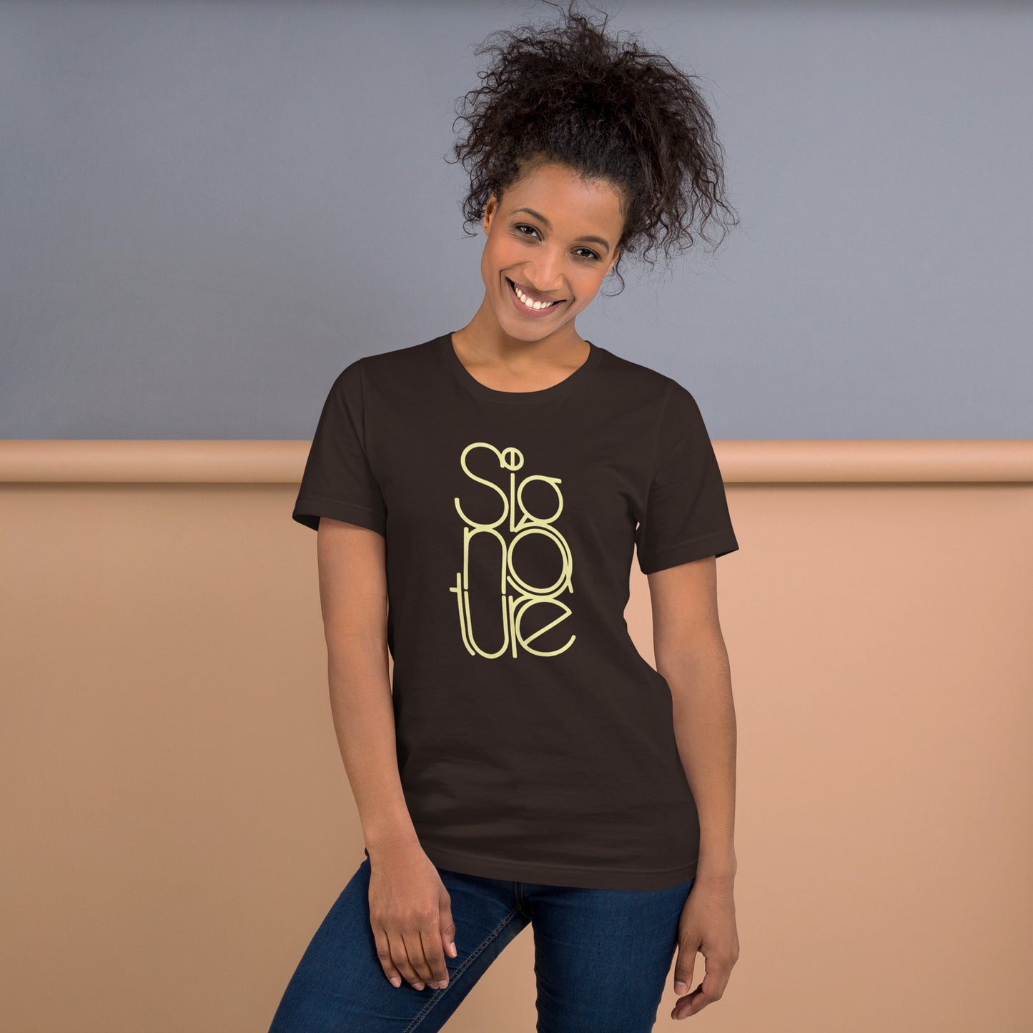 The Signature Tee - Minimalist Typographic Luxury Graphic T-Shirt