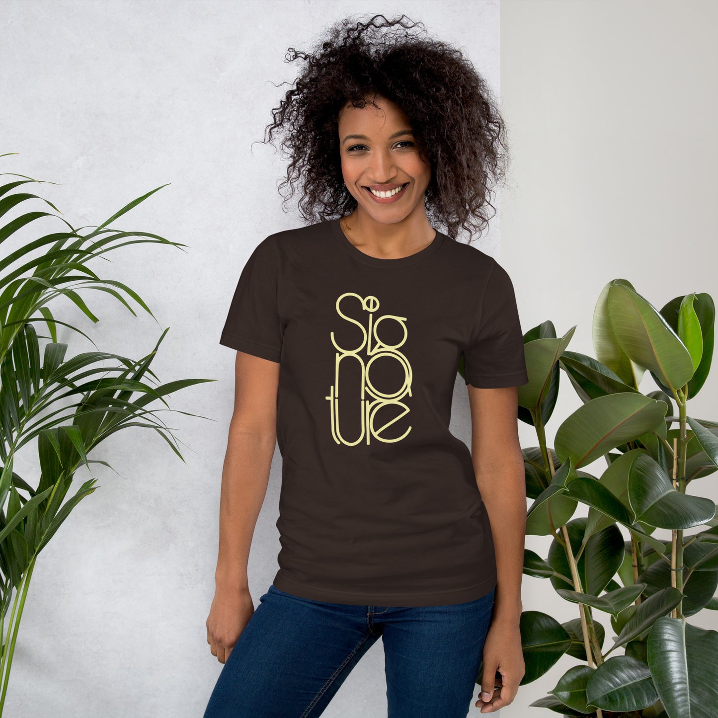 The Signature Tee - Minimalist Typographic Luxury Graphic T-Shirt