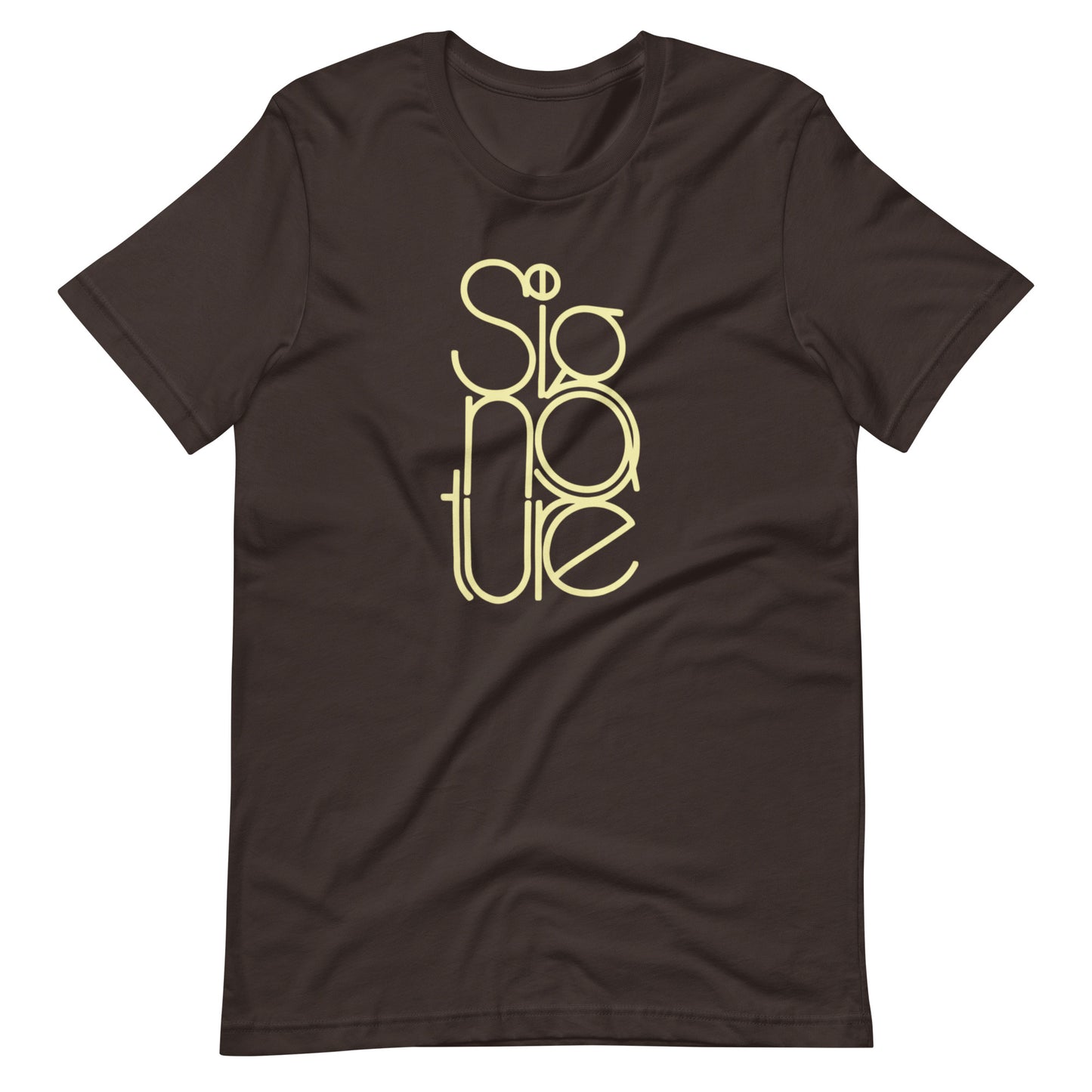 The Signature Tee - Minimalist Typographic Luxury Graphic T-Shirt