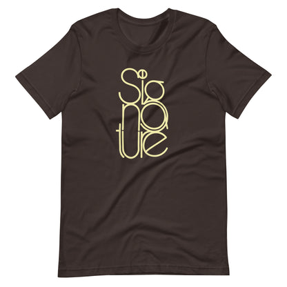 The Signature Tee - Minimalist Typographic Luxury Graphic T-Shirt