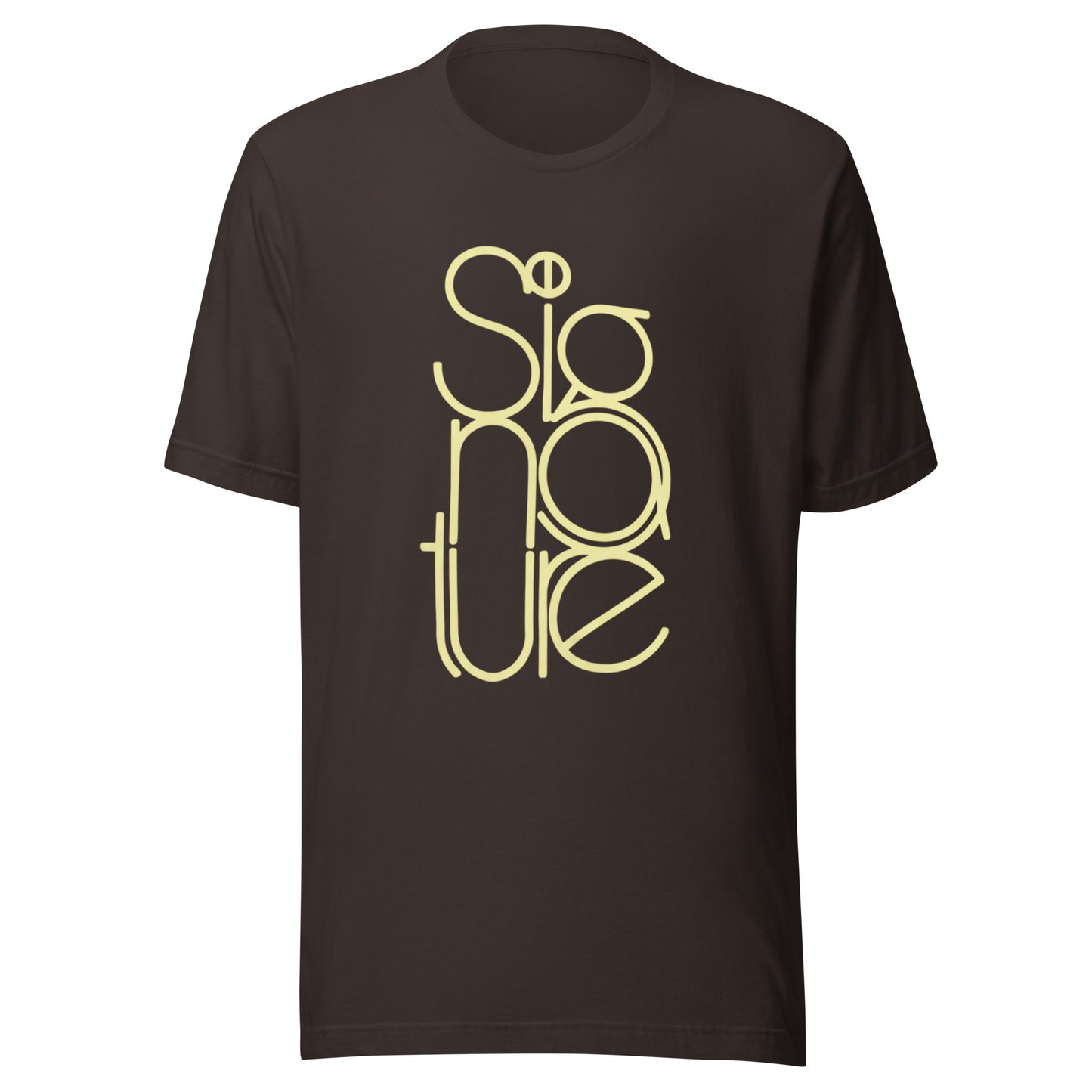 The Signature Tee - Minimalist Typographic Luxury Graphic T-Shirt